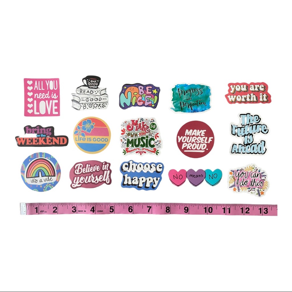 3/$10 COLLEGE Back to School STICKERS Waterproof Vinyl LAPTOP Water Bottle…